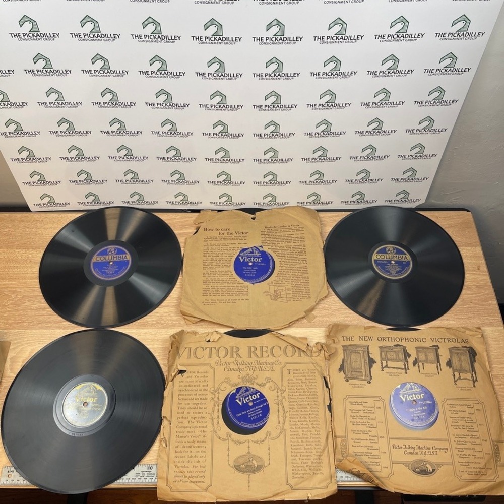 Vintage 78 RPM Shellac Record Lot Victor Columbia Sir Harry Lauder Messiah 6pc